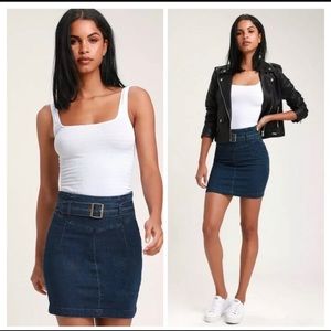 Free People Livin’ It Up Pencil Denim Skirt Faded Indigo Size 4 NWT